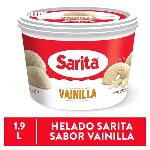 Helado Sarita Sabor A Vainilla -Medio Galón