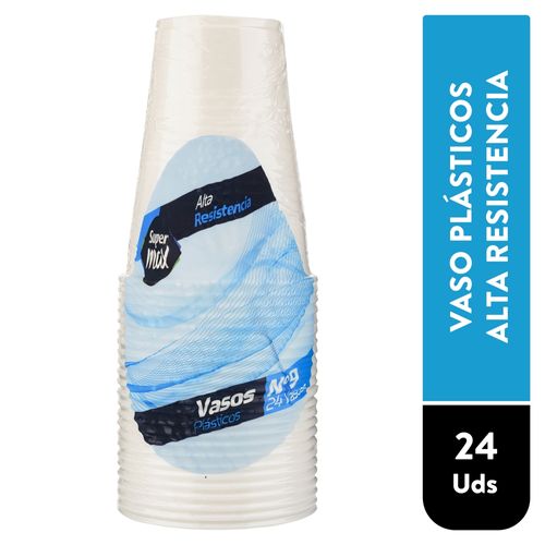 Vaso Supermax Desechable N9 Bco- 24 Unidades