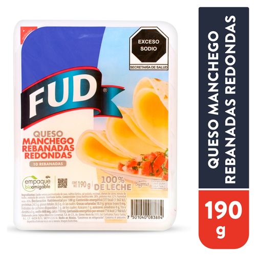 Rebanadas Fud De Queso Manchego 190gr