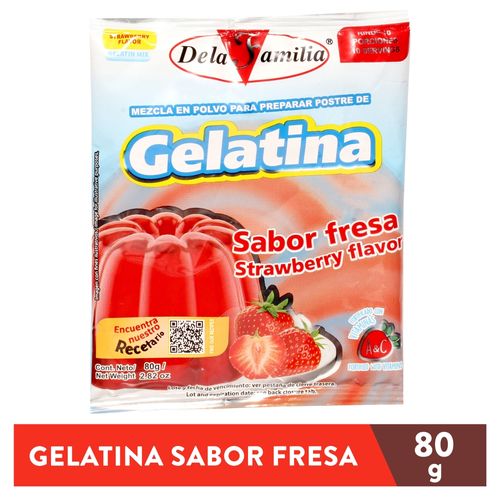 Gelatina Fresa Delafamilia 80g