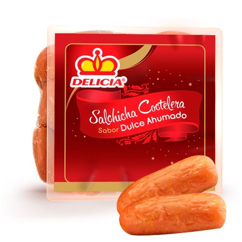 Salchicha Delicia Coctelera Sabor Dulce Ahumada - 350 g