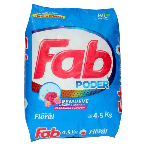 Detergente en Polvo Fab Paraíso Floral - 4500 g