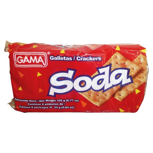 Galleta Salada Gama Soda 8 Unidades - 192gr