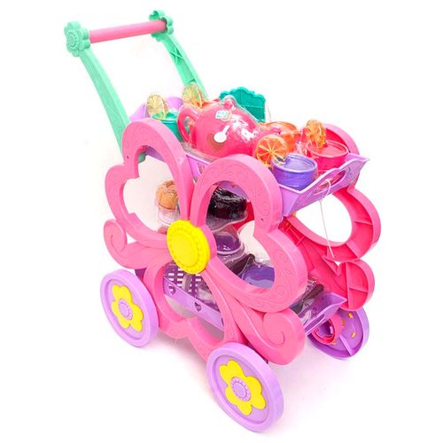 Carrito Kid Connection para el té en forma de flor - 45 Pzas