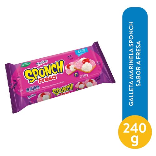 Galleta Marinela Sponch Fresa - 240gr