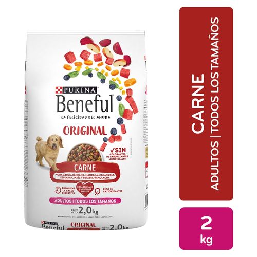 Alimento Perro Adulto Purina Beneful Original Carne, Todos Los Tamaños 2kg