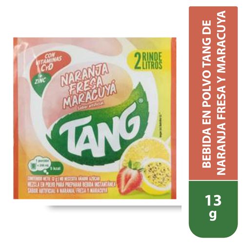 Bebida en Polvo Tang de Naranja Fresa y Maracuya - 13 g