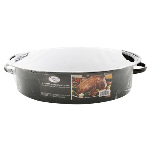 Asador Ovalado Acero Esmaltad 18 Pulgada