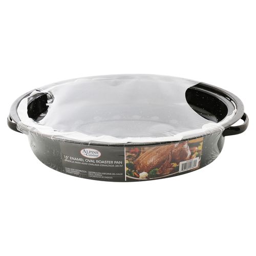 Asador Ovalado Acero Esmaltad 14 Pulgada