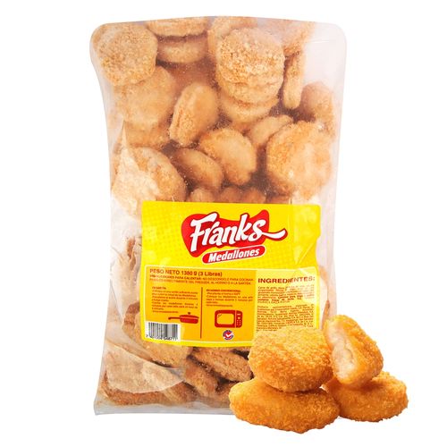 Medallones De Pollo Franks Congelados a Granel - 1.36 Kg