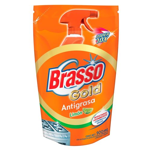 Limpiador Brasso Antigrasa Limón Doypack – 900 ml