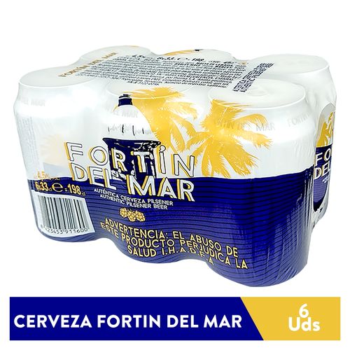 6pack Cerveza Pil Fortin Del Mar 330 Ml