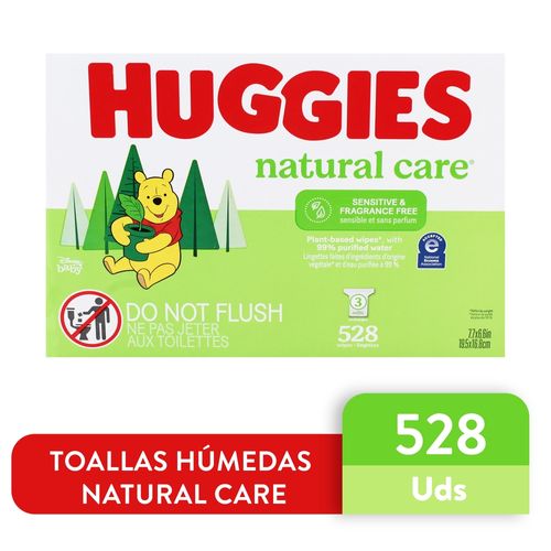 Toallitas Húmedas Huggies Natural Care Sensitive & Fragance Free - 528 uds