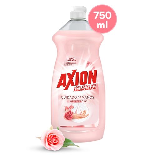 Lavaplatos Líquido Axión Agua De Rosa Pasta - 750ml