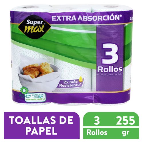 Toalla De Papel Supermax Premium 90H 3R