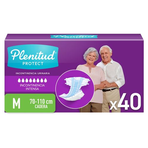 Pañales Para Adulto Plenitud Protect Talla M Incontinencia Intensa - 40Uds