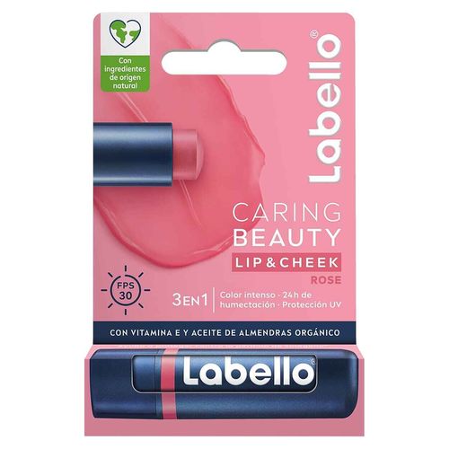 Labial Labello Caring Beauty Rose - 4 g