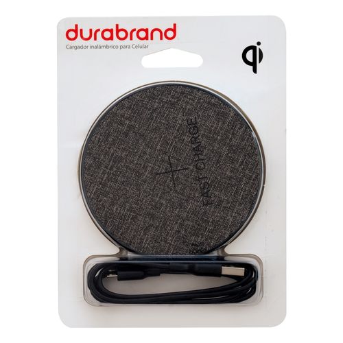 Cargador Durabrand Inalámbrico 10W Con Qi Gris Modelo 20WC87029GRY