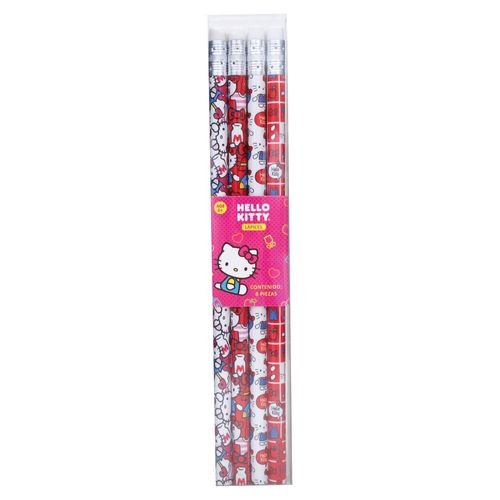 Lápices Hello Kitty grafito con diseños -8 pzas