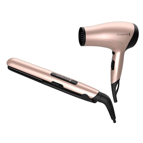 Combo plancha y secador Remington para el cabello con Cerámica + Iones