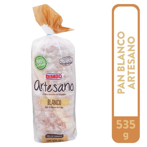 Pan Sandwich Bimbo Artesano Blanco  Mediano -  535gr