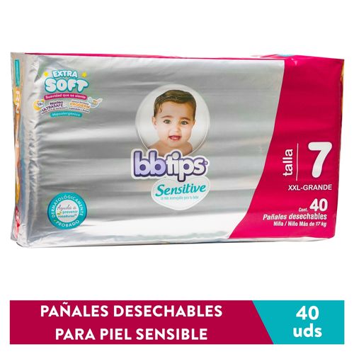 Pañal Bb Tips Talla XXL Talla 7- 40 Unidades