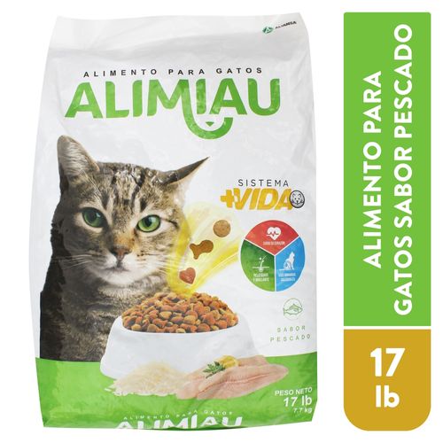 Alimento Alimiau Para Gato Sabor Pescado - 17lbs