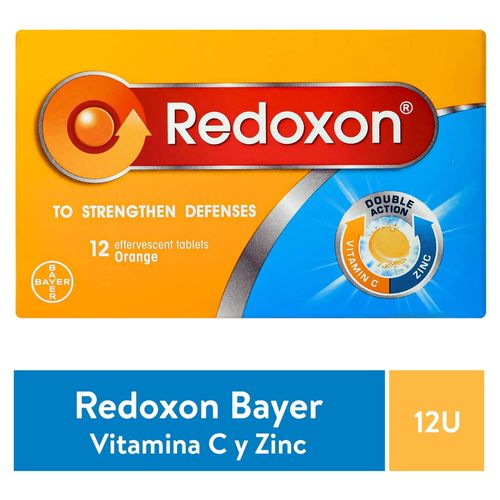 Vitaminas Redoxon Bayer caja 12 tabletas efervecentes - Precio indicado por caja