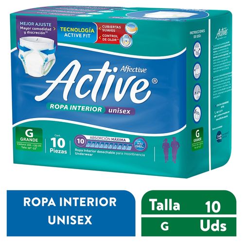 Ropa Interior Affective Active XG 10 unidades