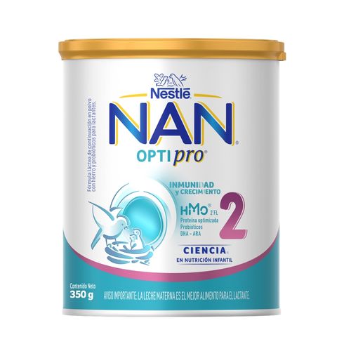 Fórmula Láctea Nan® Optipro® 2 Lata, Proteína Optimizada, Probióticos Y Dha- Ara - 350g