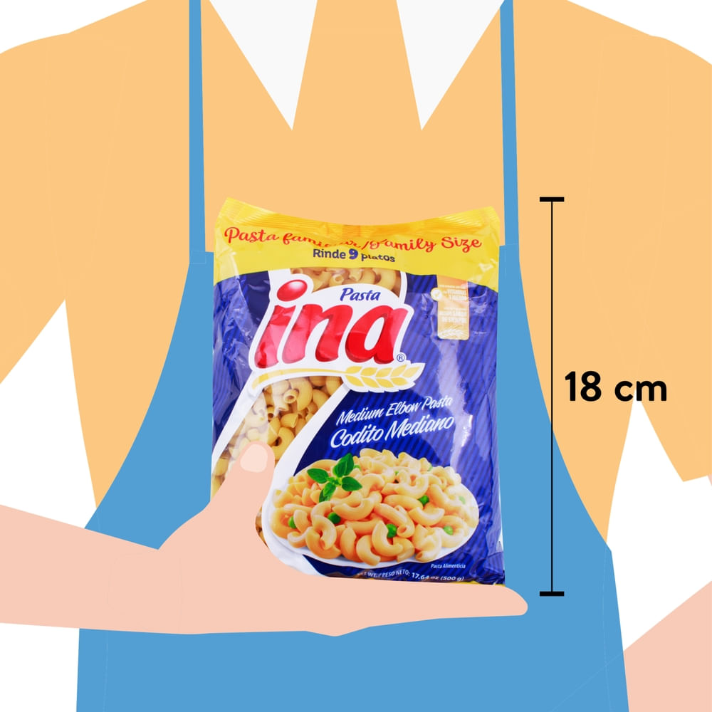 Comprar Pasta Corta Ina Codito Mediano 24X 500Gr | Walmart Honduras ...