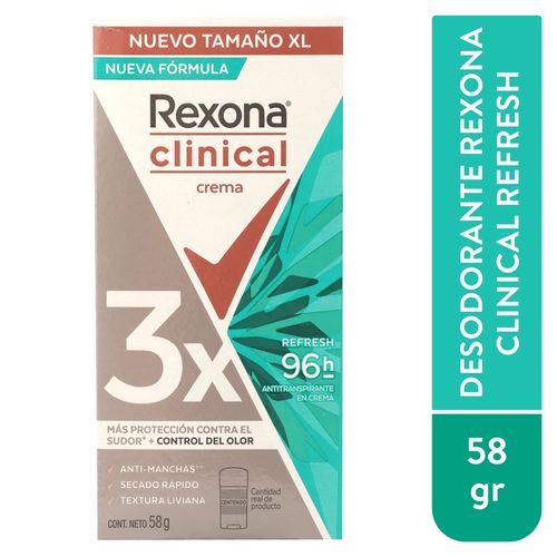 Deo Crema Rexona Clinical Refresh 58gr