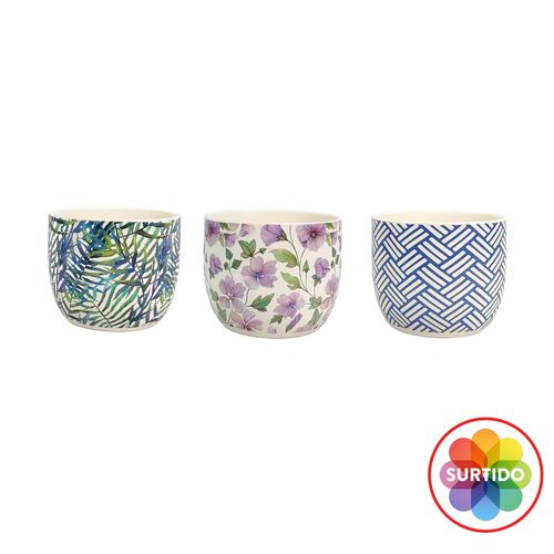 Maceta Ovalada Mainstays de Ceramica Estampada 15cm