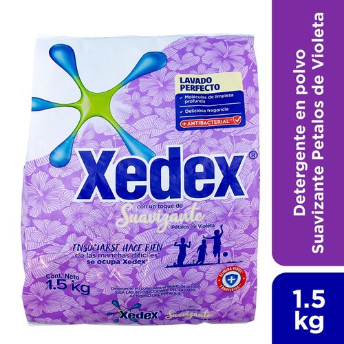 Detergente Xedex En Polvo Suavizante Petalos De Violeta-1500gr