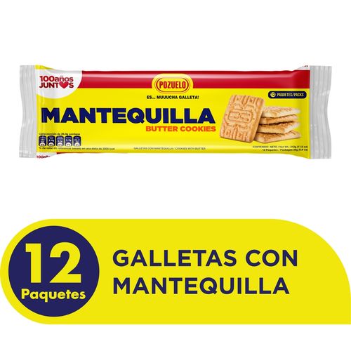 Galleta Mantequilla Pozuelo Docena 312gr