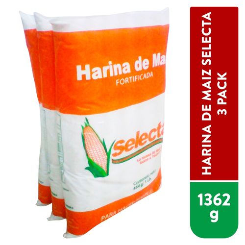 3 Pack Harina De Maiz Selecta- 454gr
