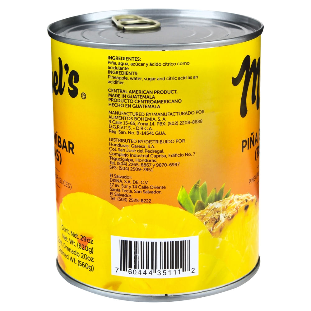 Pina Miguel's En Almibar Rodajas - 820 g - Walmart | Honduras