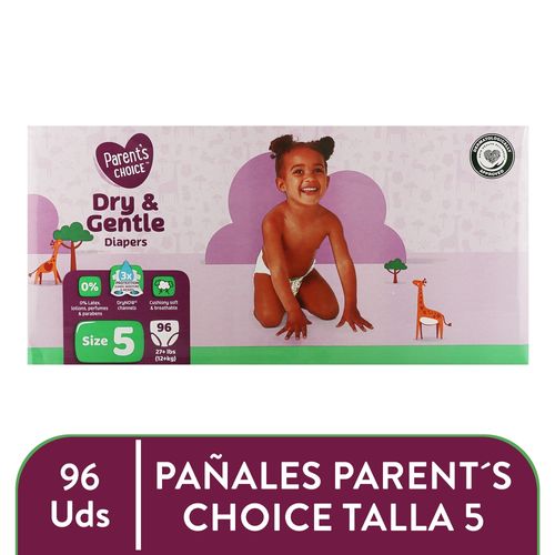 Pañales Parent's Choice Dry and Gentle T5 - 96 Unidades