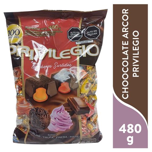 Choocolate Arcor Privilegio  Relle 480gr