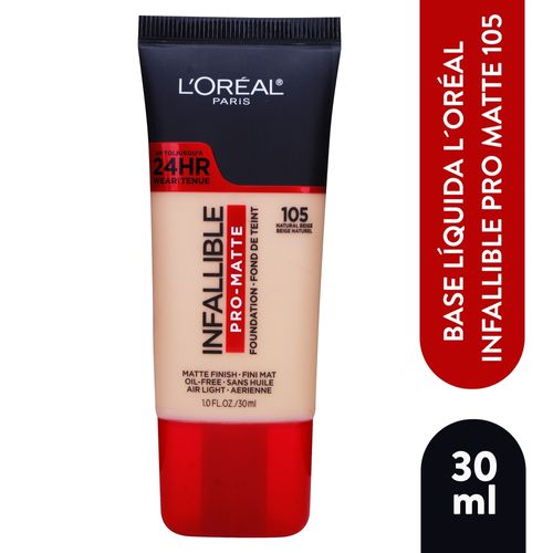 Base L'Oréal Paris Infalible Pro Matte Natural Beige 105 - 30ml