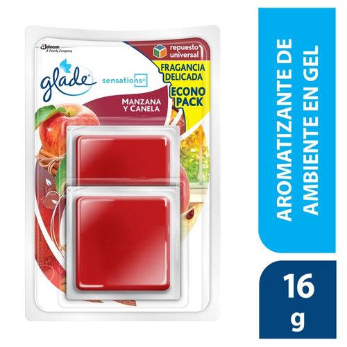 Aromatizante Glade Gel Sensations Manzana y Canela Repuesto 2 Uds - 16 g