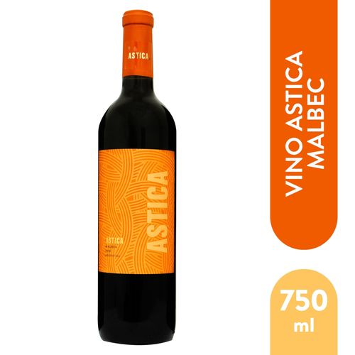 Vino Astica Malbec Botella 750 Ml