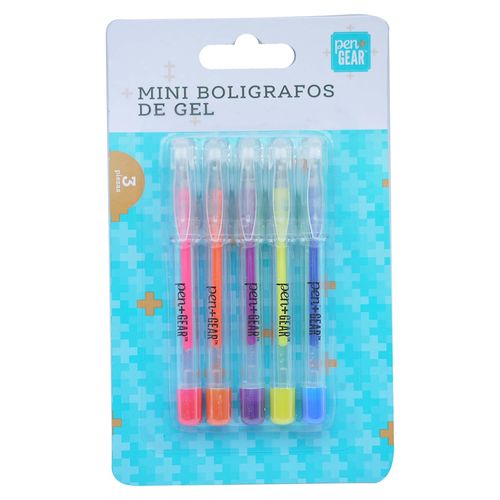 Mini Lapiceros Pen  Gear de Gel 5Pz