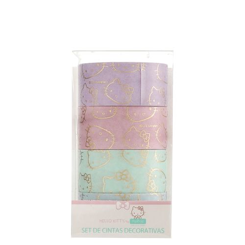 Cinta Hello Kitty decorativa Washi -4 pzas