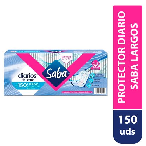 Protectores Saba Diario Largos 150 Ea