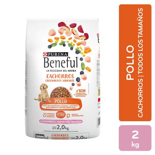 Alimento Perro Cachorro Purina Beneful Crecimiento Vibrante Pollo, Todos Los Tamaños 2kg