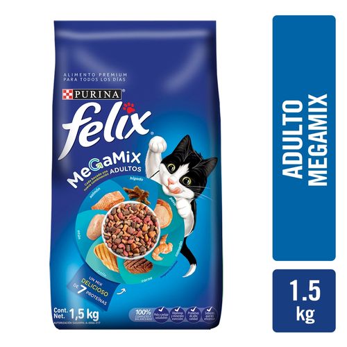 Alimento Gato Adulto Purina Felix Megamix -1.5kg