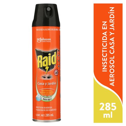 Insecticida Raid Aeros Casa Jardin 285ml