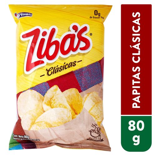 Snack papas Zibas classic original con sal - 80 g