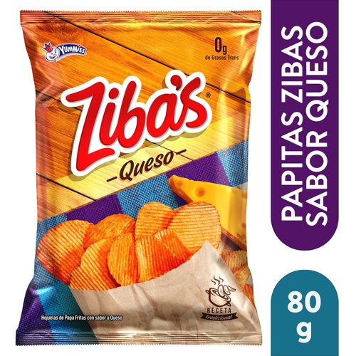 Snack papas Zibas sabor a queso - 80 g